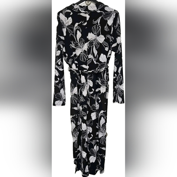 Lane Bryant Wrap-Look Dress Black White Belted Size 18 20 NWT - Picture 2 of 6